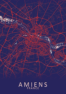 Amiens France City Map