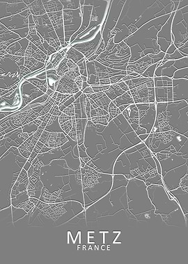 Metz France City Map