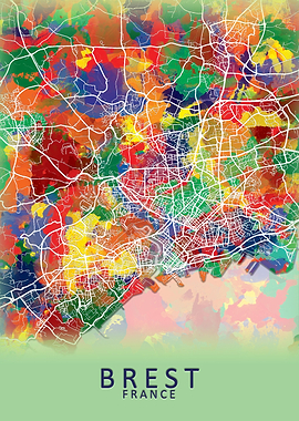 Brest France City Map