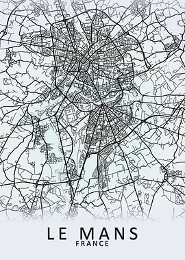 Le Mans France City Map