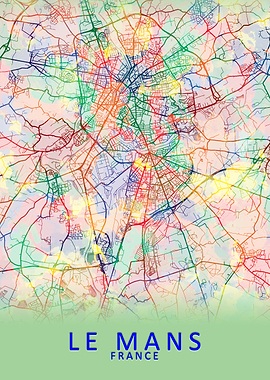 Le Mans France City Map