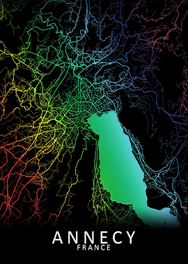 Annecy France City Map
