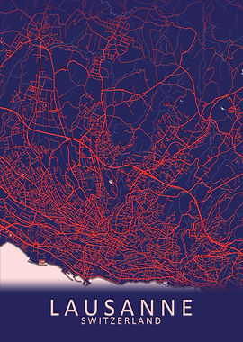 Lausanne Switzerland Map
