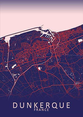 Dunkerque France City Map