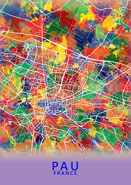 Pau France City Map