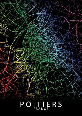 Poitiers France City Map