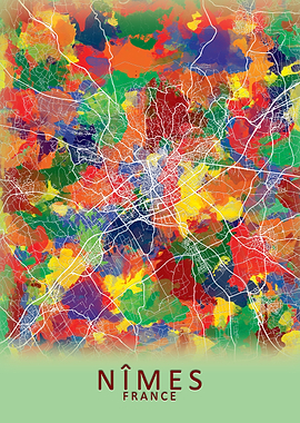 Nimes France City Map