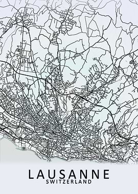 Lausanne Switzerland Map