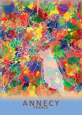 Annecy France City Map