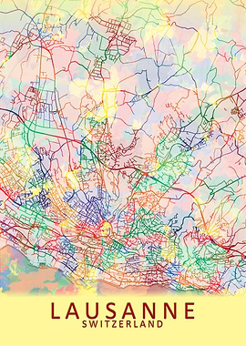 Lausanne Switzerland Map