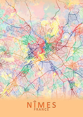 Nimes France City Map