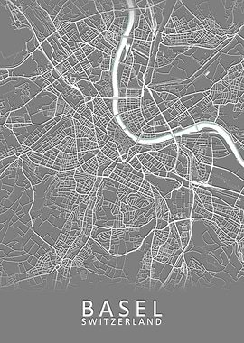 Basel Switzerland City Map