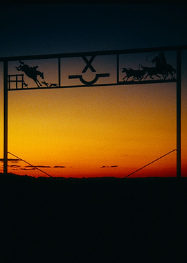 Ranch Gate Sunset