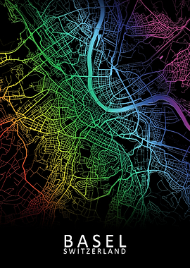 Basel Switzerland City Map