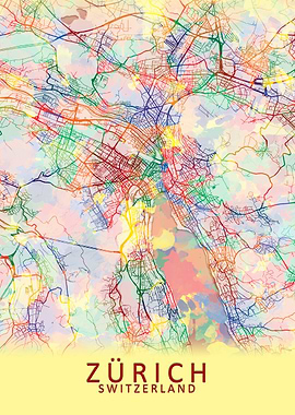 Zurich Switzerland Map
