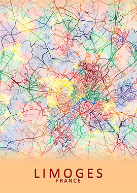 Limoges France City Map