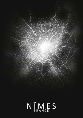 Nimes France City Map
