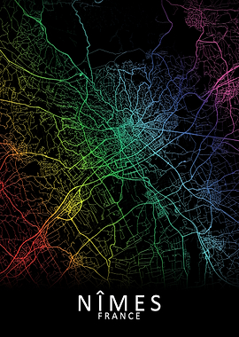 Nimes France City Map