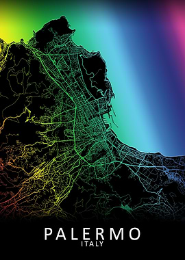 Palermo Italy City Map