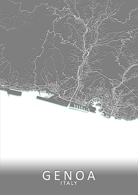 Genoa Italy City Map