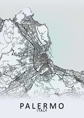 Palermo Italy City Map