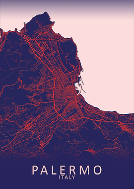 Palermo Italy City Map