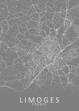 Limoges France City Map