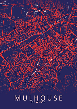 Mulhouse France City Map