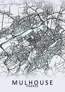 Mulhouse France City Map