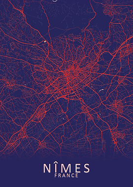 Nimes France City Map