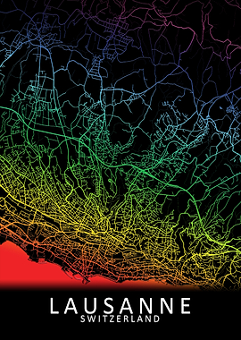 Lausanne Switzerland Map