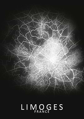 Limoges France City Map