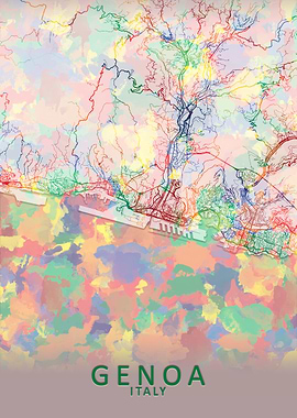 Genoa Italy City Map