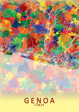 Genoa Italy City Map