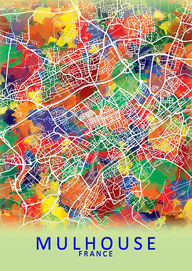 Mulhouse France City Map