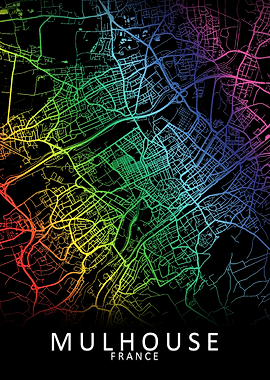 Mulhouse France City Map