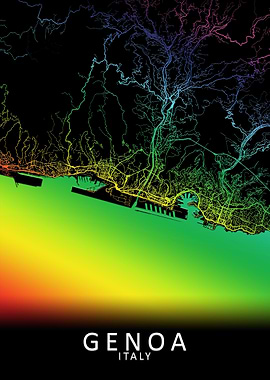 Genoa Italy City Map