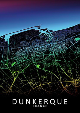 Dunkerque France City Map