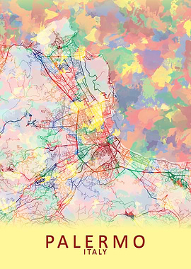 Palermo Italy City Map
