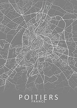Poitiers France City Map