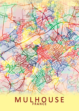 Mulhouse France City Map