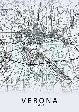 Verona Italy City Map