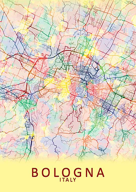 Bologna Italy City Map