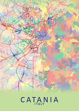 Catania Italy City Map