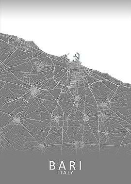 Bari Italy City Map