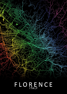 Florence Italy City Map