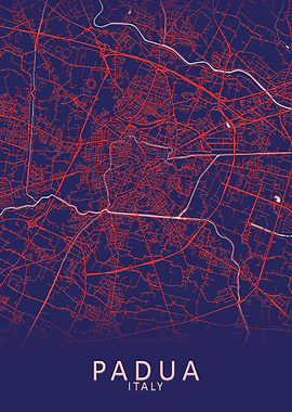 Padua Italy City Map