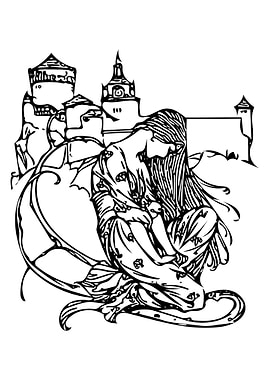 Woman Castle by the Sea