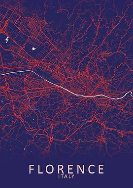 Florence Italy City Map