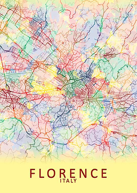 Florence Italy City Map